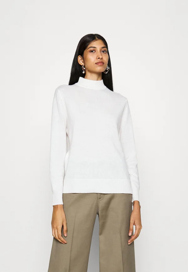 MOCKNECK - Strickpullover - vintage white