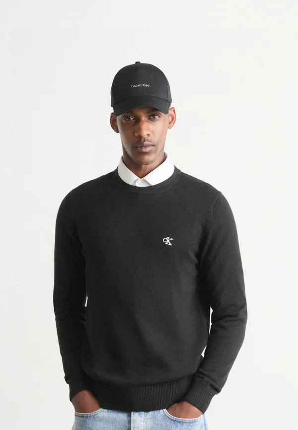 MODERN CREW NECK SWEATER - Strickpullover - black