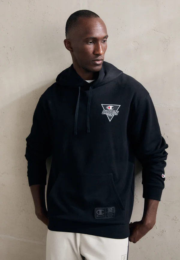 MODERN SPORT BACKPRINT - Kapuzenpullover - black