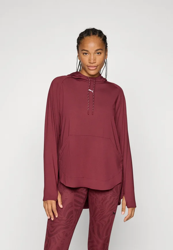MODEST HOODIE - Langarmshirt - ruby shimmer