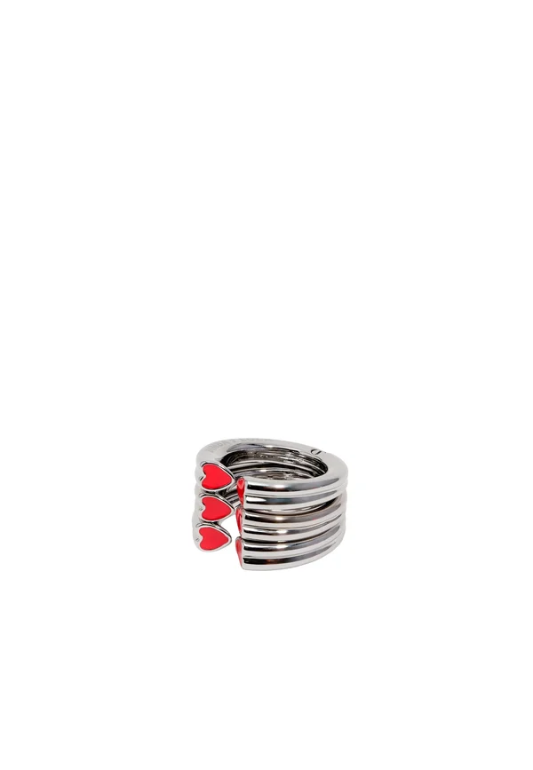 MODULAR TRIPLE CORAZÓN - Ring - rojo