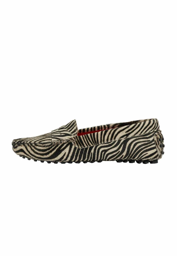 Mokassin - zebra ponyhair effect calf