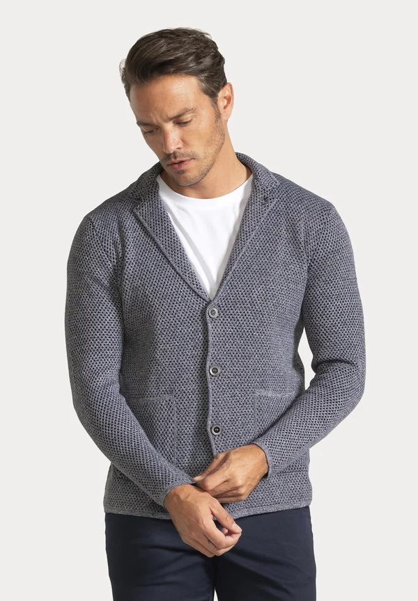 MOLINE 3 BUTTON - Strickjacke - grey