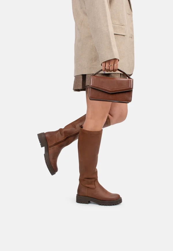 MONK - Plateaustiefel - cognac