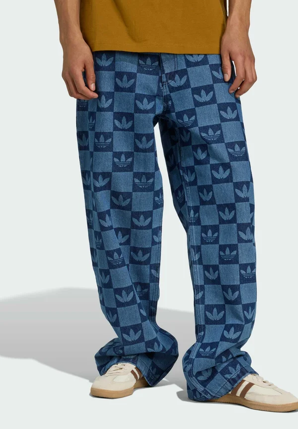 MONOGRAM ALL OVER  - Jeans Relaxed Fit - indigo denim