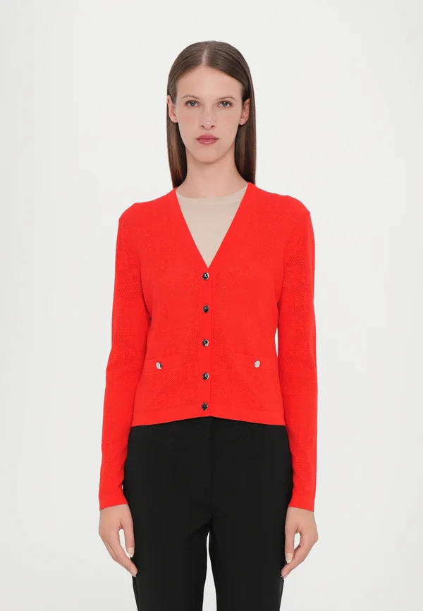 MONOGRAM CARDIGAN - Strickjacke - blazing red