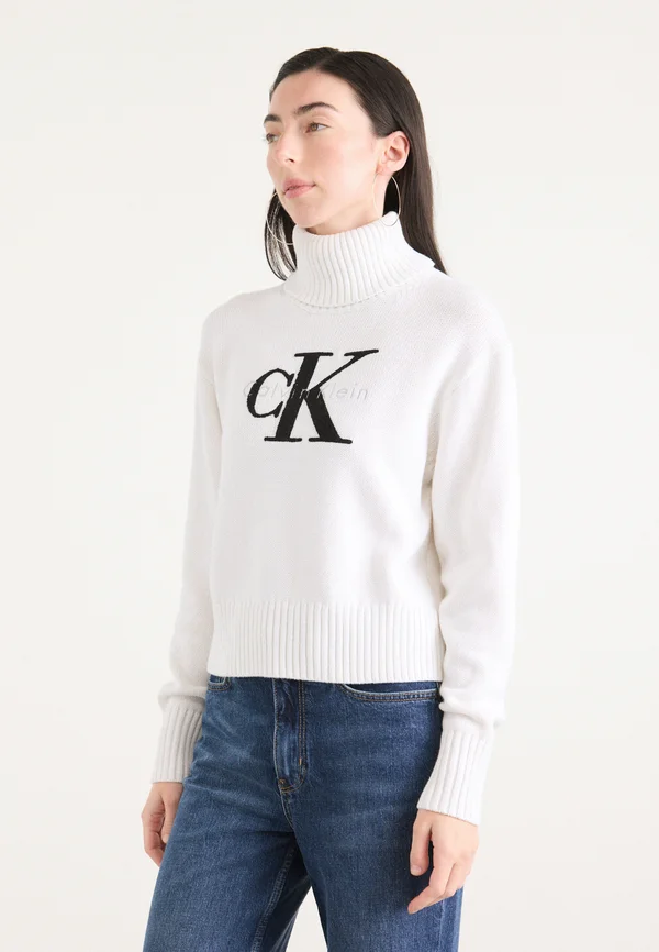 MONOLOGO SWEATER - Strickpullover - brilliant white