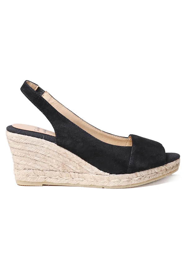 MONZA-A - Keilsandalette - negre