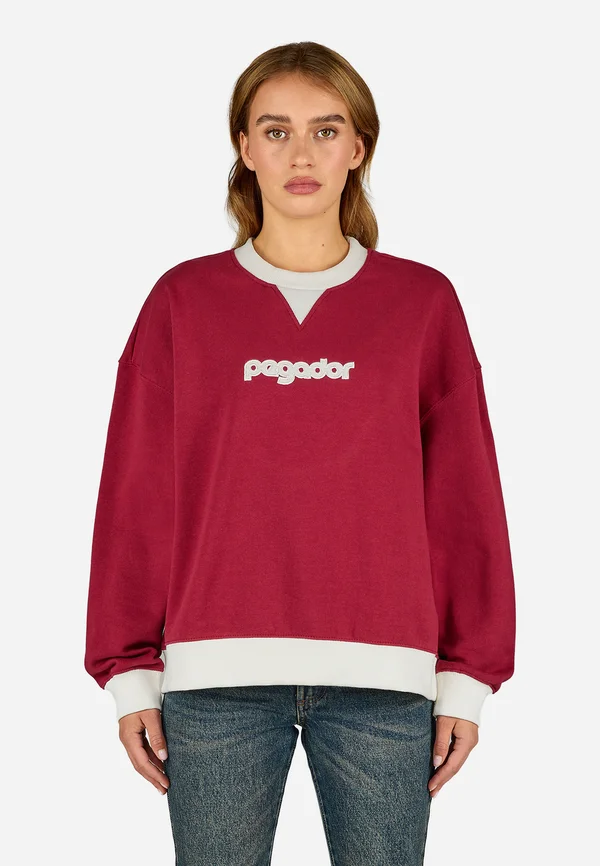 MONZA OVERSIZED - Sweatshirt - washed burgundy red