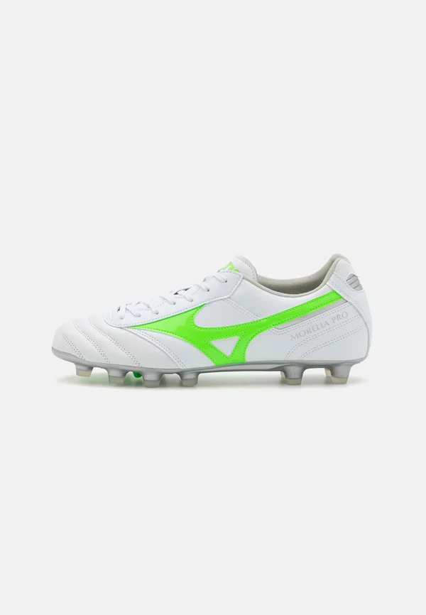 MORELIA II PRO - Fußballschuh Nocken - white/neon green/galaxy silver