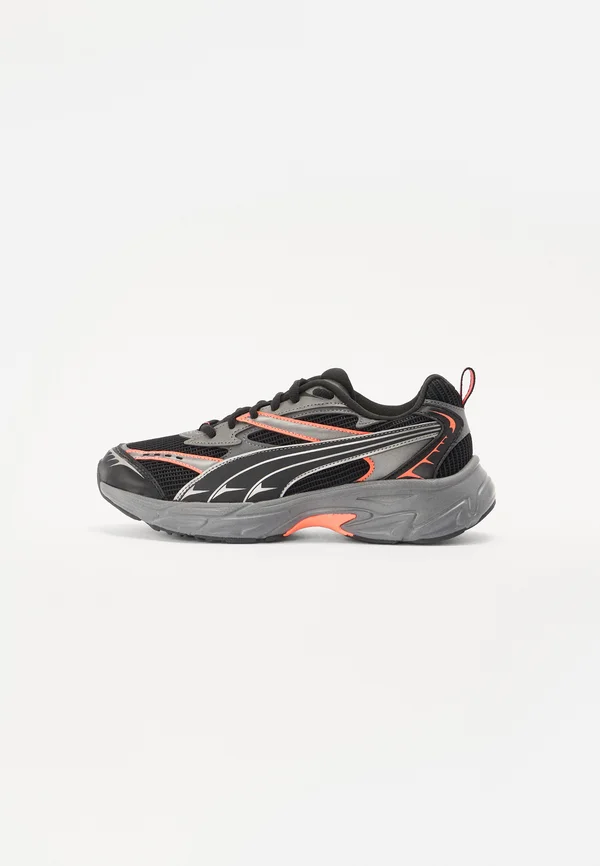 MORPHIC ATHLETIC UNISEX - Sneaker low - black/aged silver/glowing red