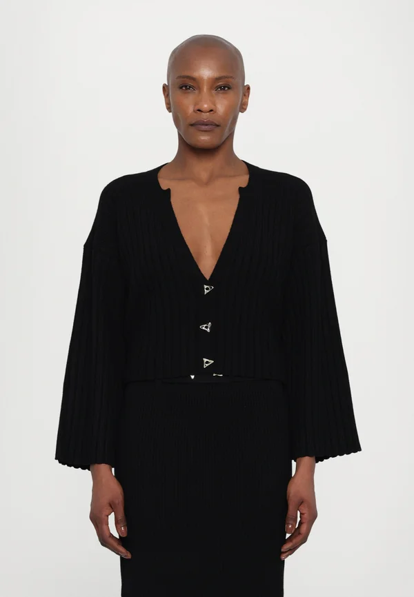 MORROW - Strickjacke - black