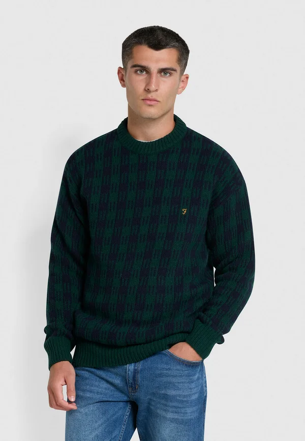 MOSSMUN CHECK - Strickpullover - botanic green