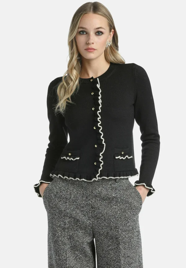 MOSTRA - Strickjacke - nero-panna