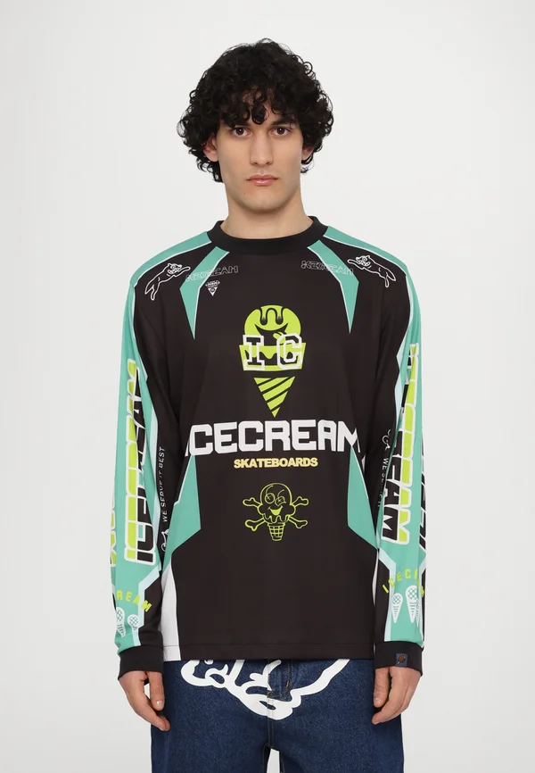 MOTORCYCLE  - Langarmshirt - black/green