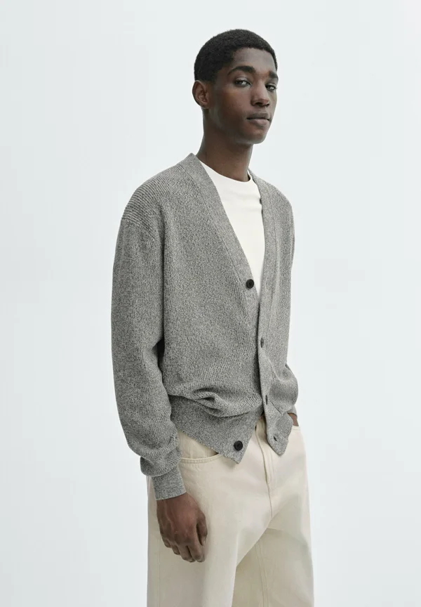 MOULINÉ - Strickjacke - mottled light green