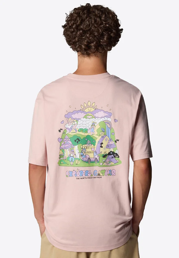 MOUNTAIN CLEANUP - T-Shirt print - pink moss