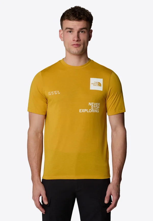 MOUNTAIN FOUNDATION COORDINATES TEE, - T-Shirt print - turmeric