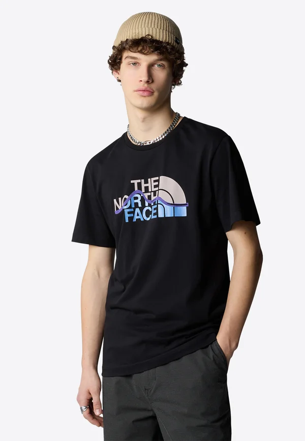 MOUNTAIN LINE TEE - T-Shirt print - tnf black