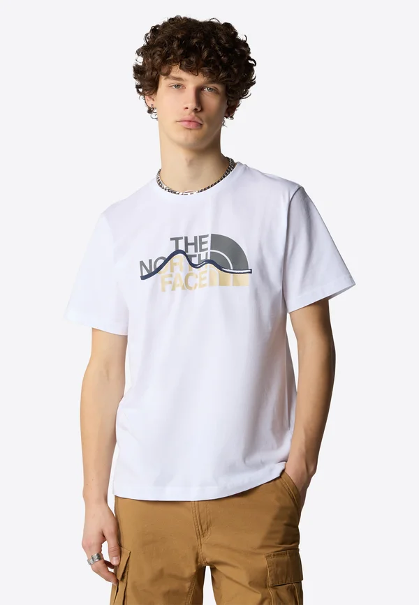 MOUNTAIN LINE TEE - T-Shirt print - tnf white