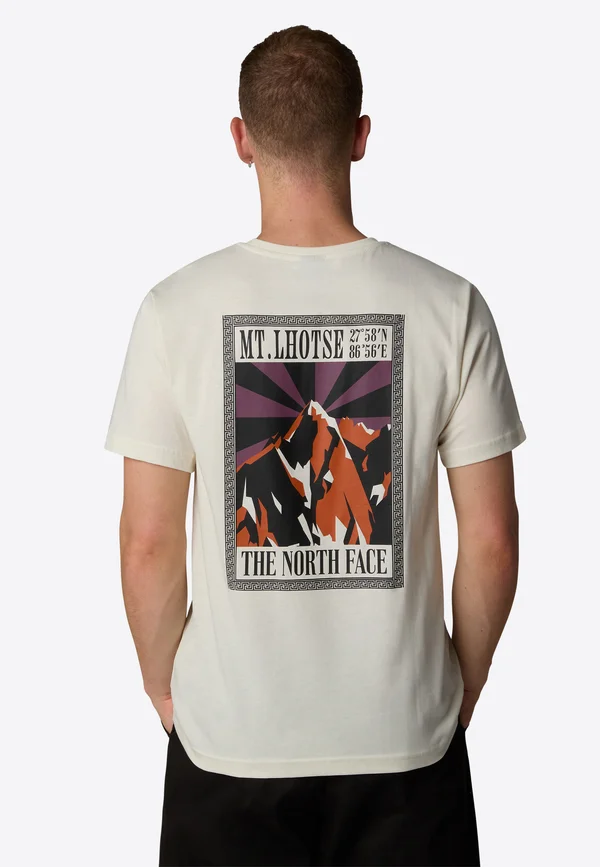 MOUNTAIN PEAK FRAME - T-Shirt print - white dune tnf black bo