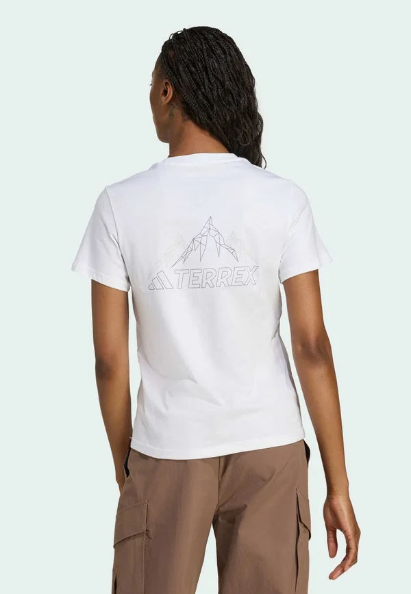 MOUNTAIN TEE - T-Shirt print - white grey three