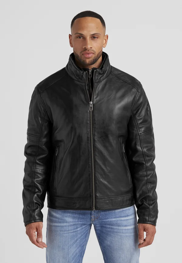 MSBENDER - Lederjacke - schwarz