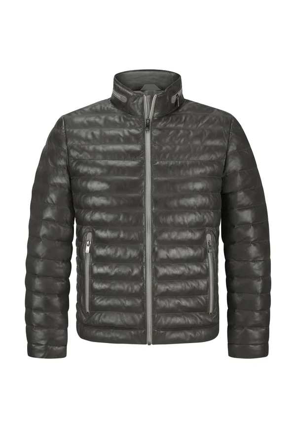 MSCORTINO - Lederjacke - anthrazit