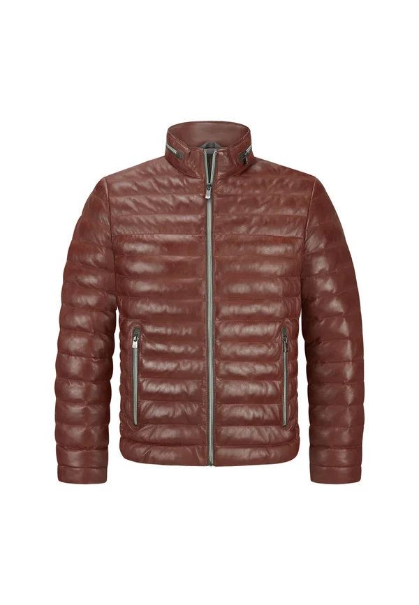 MSCORTINO - Lederjacke - kirschrot