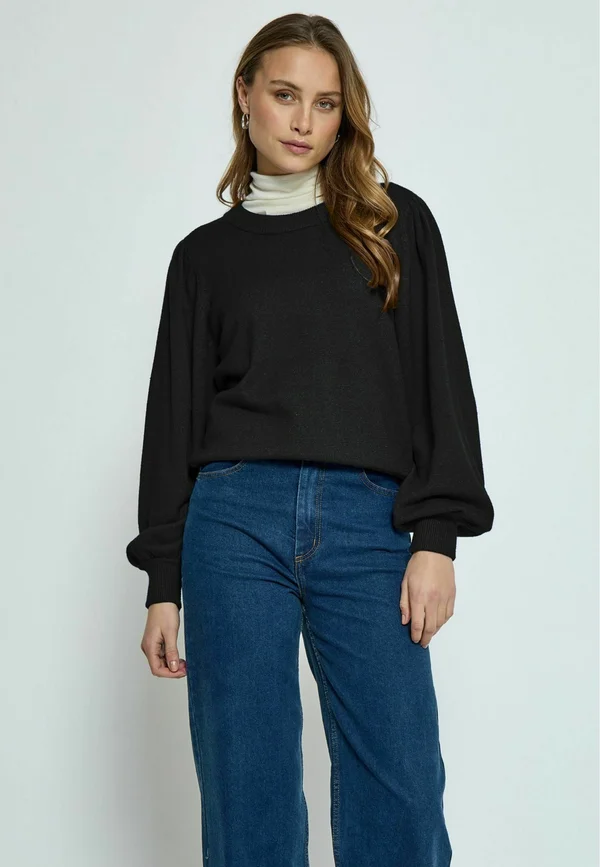 MSJUDY ROUND NECK  - Strickpullover - black