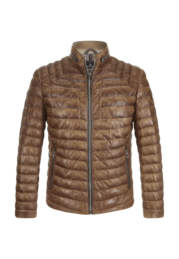 MSMalik - Lederjacke - cognac