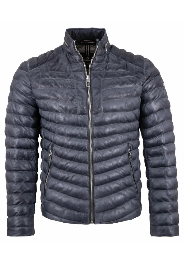 MSMALIK - Lederjacke - mittelblau