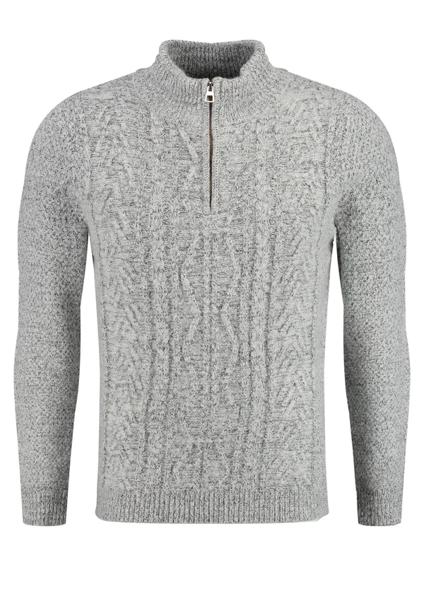 MST DIGNITY TROYER - Strickpullover - light grey