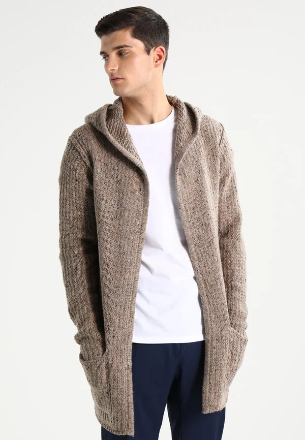 MST TERENCE JACKET - Strickjacke - stone melange