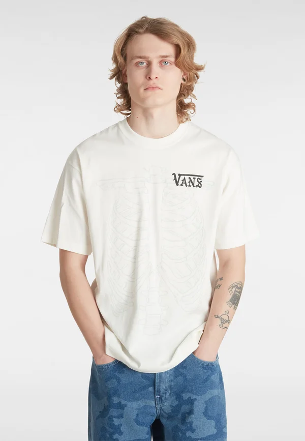 MTE RIBCAGE REVERSIBLE - T-Shirt print - white