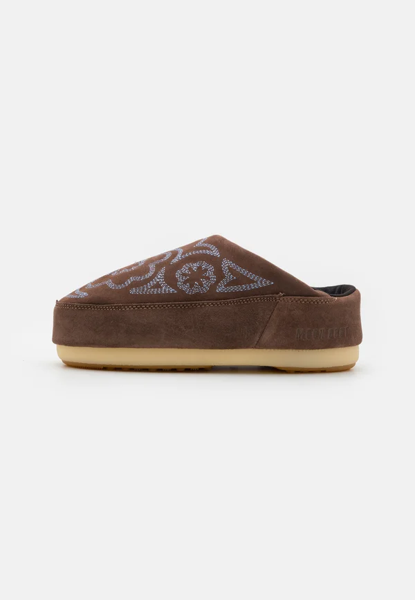 MULE EMBROIDERED UNISEX - Hausschuh - brown/blue