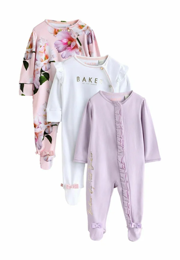 MULTI BLOSSOM 3 PACK - REGULAR FIT - Strampler - purple white