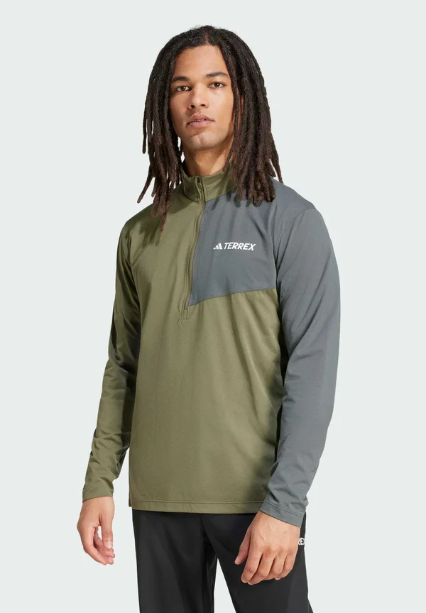 MULTI CLIMACOOL 1/2 ZIP LONG SLEEVE - Langarmshirt - olive strata