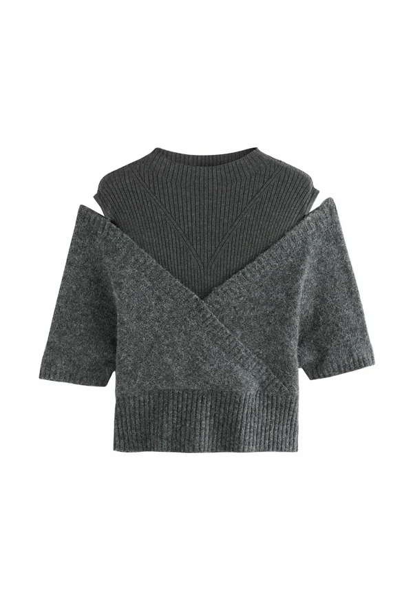MULTI LAYER - Strickpullover - grey