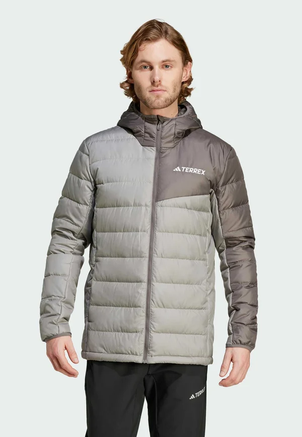MULTI LIGHT DOWN HOODED - Daunenjacke - charcoal solid grey   charcoal