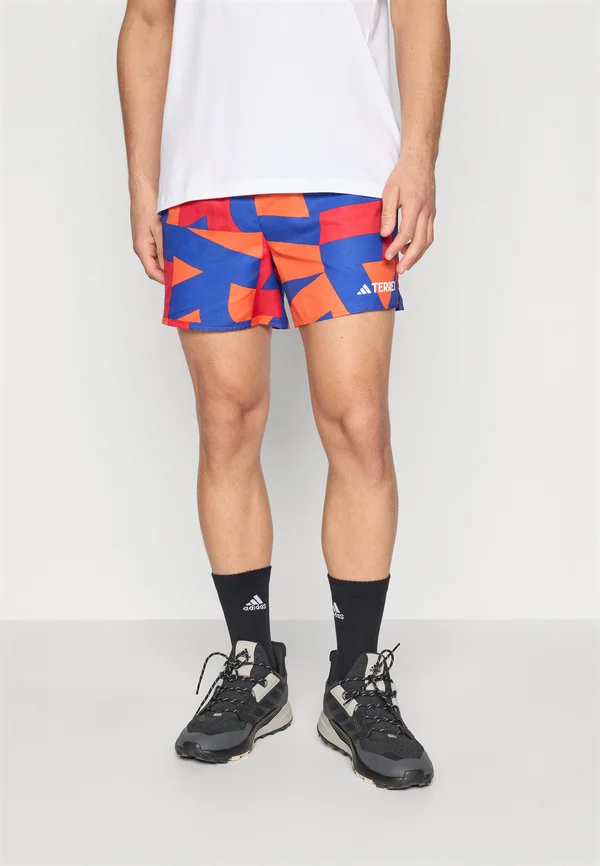 MULTI LIGHT PRINTED - Kurze Sporthose - semi lucid blue/pure ruby/semi impact orange/warm clay
