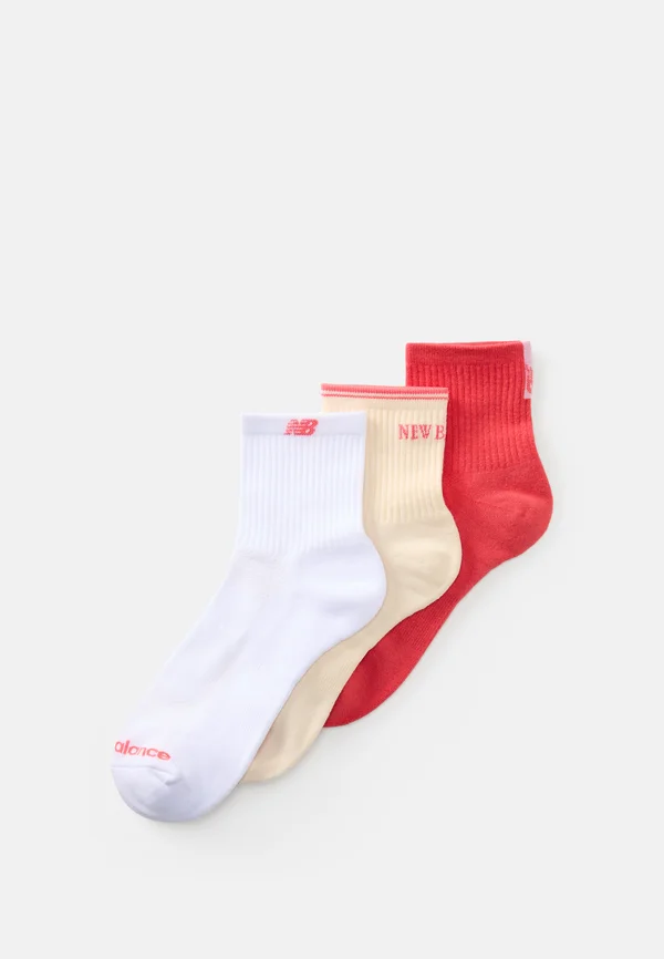 MULTI LOGO ANKLE SOCKS UNISEX 3 PACK - Sportsocken - peach/beige/white