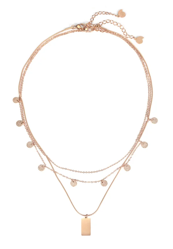 MULTI STRAND LAYERED 2 PACK - Halskette - rose gold-coloured