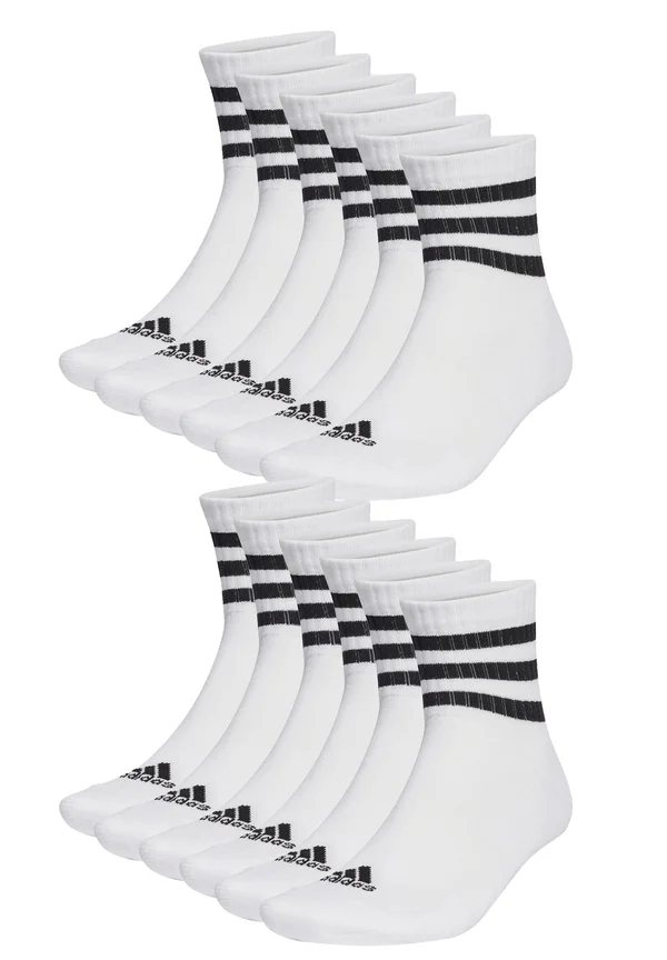 MULTIPACK 12 PAAR C SPORTSWEAR MID CUT UNISEX  - Sportsocken - white