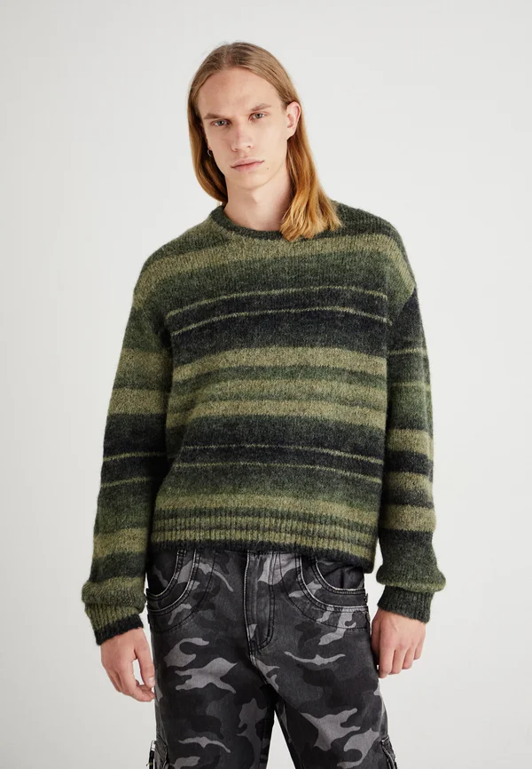 MURRAY REGULAR - Strickpullover - khaki green/medium dusty
