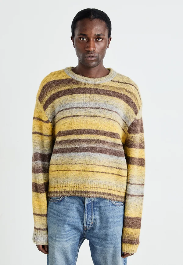 MURRAY REGULAR STRIPE - Strickpullover - yellow