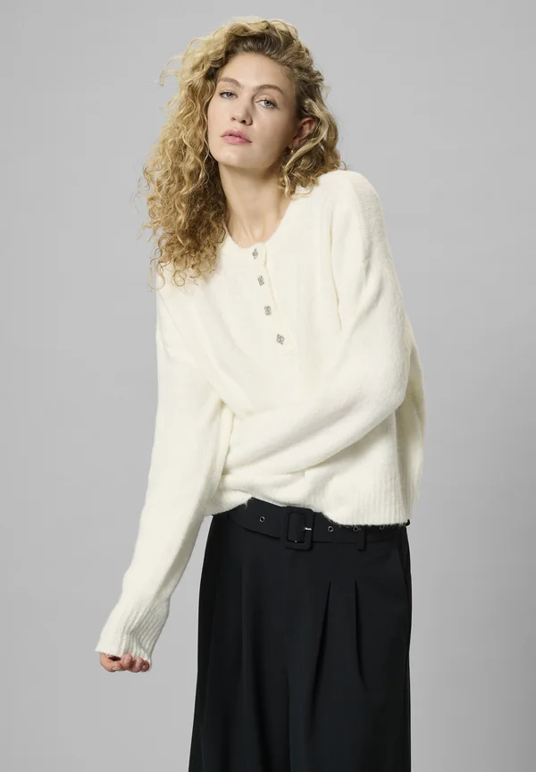 MWELLIE KNIT PULLOVER - Strickpullover - snow white