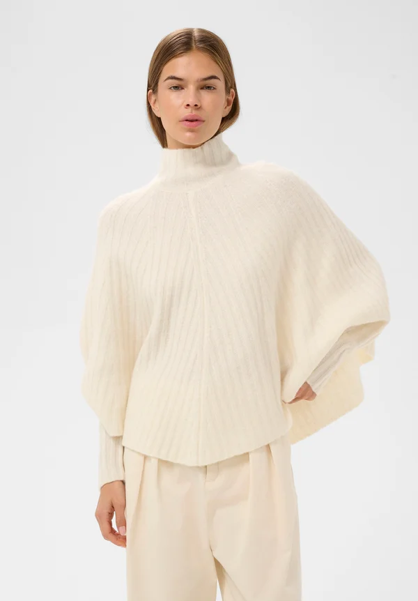 NABAAIW CAPE - Strickpullover - ecru