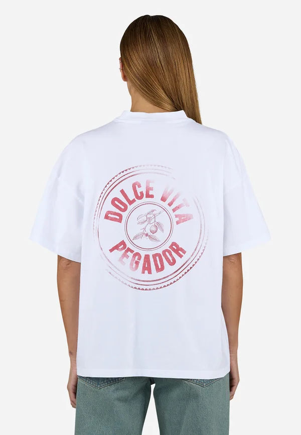 NADIA HEAVY OVERSIZED TEE - T-Shirt print - white