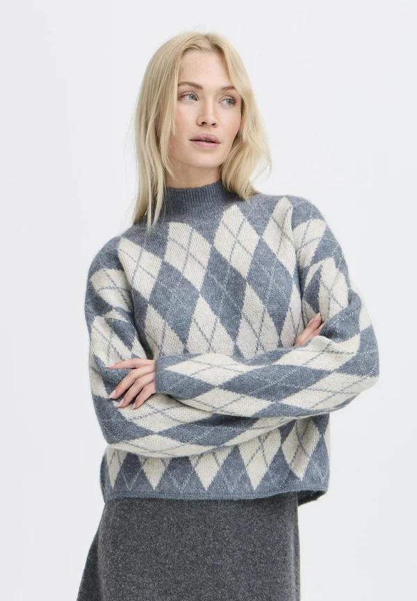 NAFTA ARGYLE - Strickpullover - stormy weather melange